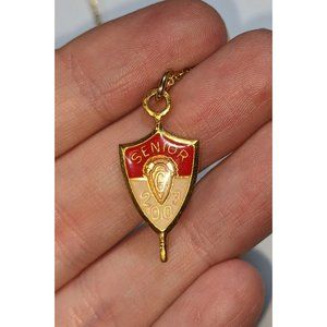 Jostens Senior 2003 Red And Gold Necklace